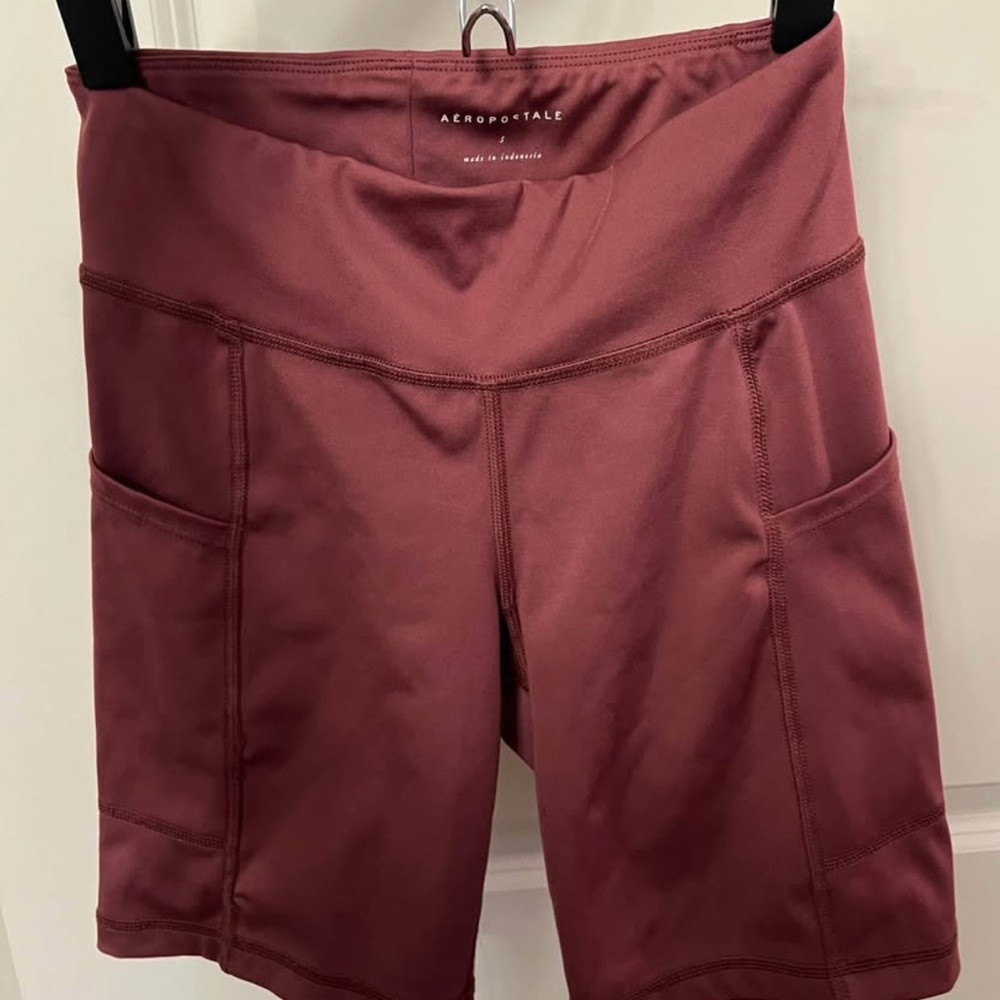 Aerie Maroon High-Waisted Leggings